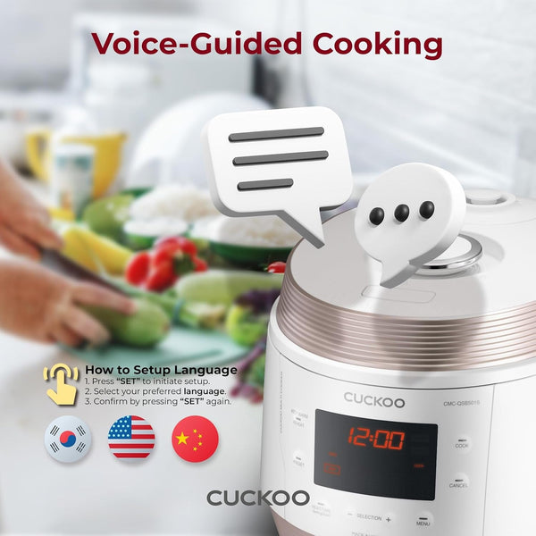 CUCKOO Electric Pressure Cooker 5QT, Versatile Slow Cooker with 10 Menu Options, High Pressure Food Steamer for Cooking, Instant Multicooker with Stainless Steel Non-Stick Inner Pot (CMC-QSB501S) | 10 Menu Options, Slow Cook and Steam, Nonstick Inner Pot, High Pressure Cooking, Versatile Food Steamer7