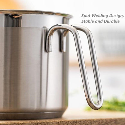Stainless Steel Saucepan with Glass Lid, Sauce Pan, 2.5 Quart Cooking Pot, Perfect for Boiling Milk, Sauce, Gravies, Pasta, Noodles4