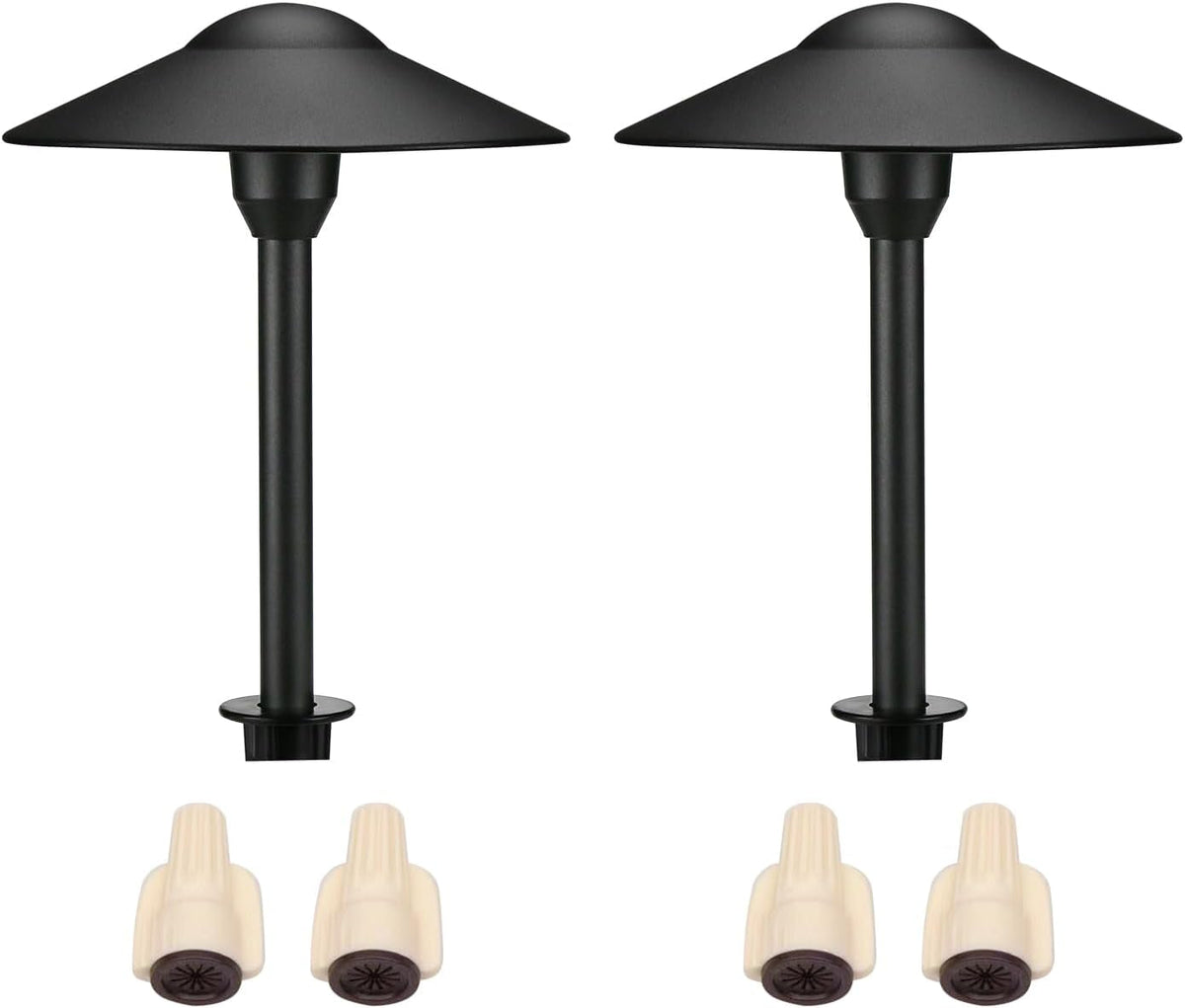 ®-4w-landscape-lighting-12v-landscape-lights-low-voltage-landscape-path-lights-warm-white-waterproof-outdoor-replaceable-g4-led-bulb-for-garden-pathway-lawn-yard-black-2-pack