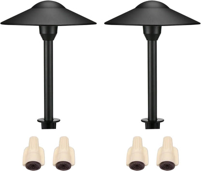 ® 4W Landscape Lighting 12V Landscape Lights Low Voltage Landscape Path Lights Warm White Waterproof Outdoor Replaceable G4 LED Bulb for Garden Pathway Lawn Yard (Black) (2-Pack)1