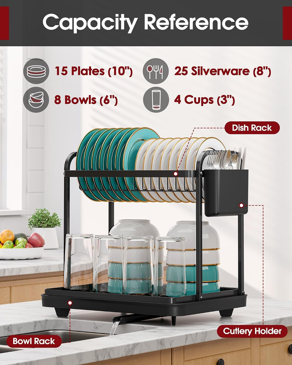 2-tier-dish-drying-rack-stainless-steel-dish-rack-with-cutlery-utensil-holders-for-kitchen-counter-sink-organization-and-storage-for-small-family-15-w-x-11-4-l-x-15-h-black