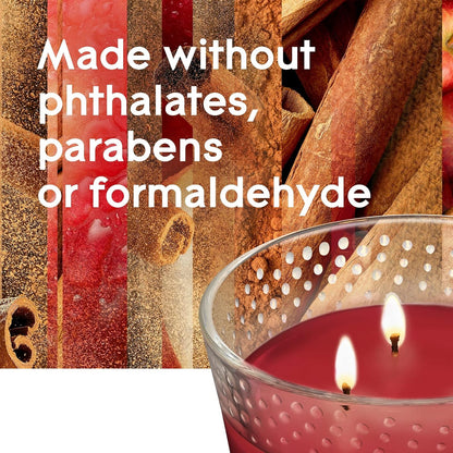 Candle Apple Cinnamon, Fragrance Infused with Essential Oils, Air Freshener Candle, 3-Wick, 6.8 Oz7