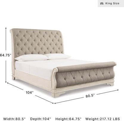 Signature Design by Ashley Realyn Upholstered King Sleigh Bed2