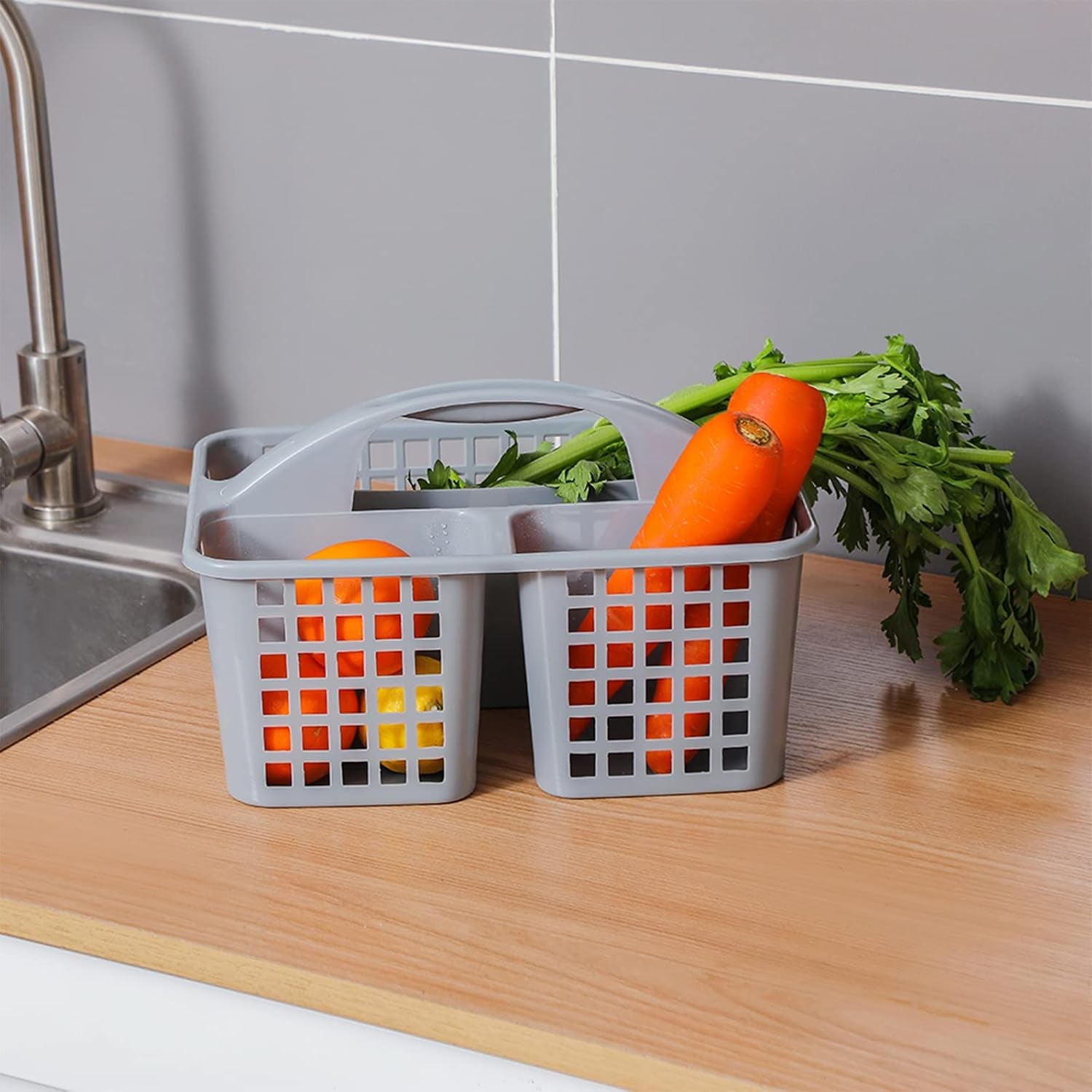 portable-shower-caddy-basket-plastic-storage-basket-with-compartments-grey