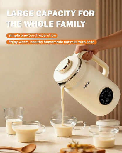 34 Oz Nut Milk Maker Machine, 8 in 1 Soy Milk Maker with Nut Milk Bag, Plant Based Milk Maker for Almond, Oat, with Delay Start/Keep Warm/Self Cleaning, Cream7