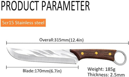 Meat Cleaver,Cleaver Knife Butcher Knife Utility Boning Knife 5Cr15Mov Stainless Steel Outdoor Tool Chef Knife Meat Cleaver Sharp Slicing Knife (Color : Knife), LAMAJIGA58442