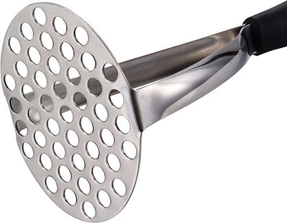 Heavy Duty Stainless Steel Potato Masher, Professional Integrated Masher Kitchen Tool & Food Masher/Potato Smasher with Silicone Handle, Perfect for Bean, Vegetable, Fruits, Avocado, Meat3