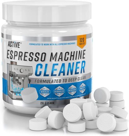 Espresso Machine Cleaning Tablets Descaling - 120 Tabs | Compatible with Breville Barista Express, Gaggia, Delonghi, Jura, Philips | Expresso Maker Backflush Oil Remover Solution Clean Tablet1