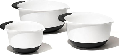 OXO Good Grips 3-Piece Plastic Mixing Bowl Set - Black & White1