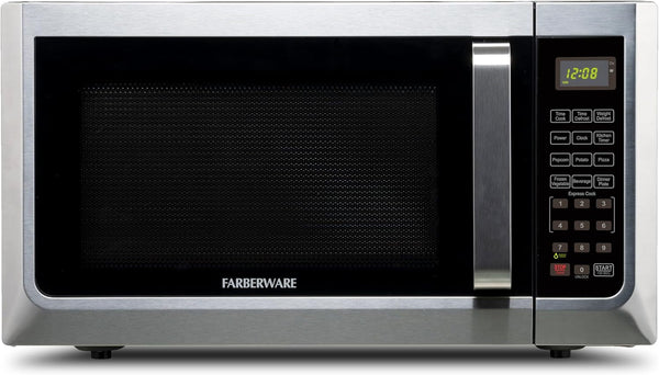 1.3 Cu. Ft. Countertop Microwave Oven – 1100 Watts Power, Auto Cook Settings, Defrost, Easy Clean and Child Safety Lock - Stainless1