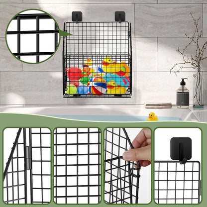 Bath Toy Storage Organizer, Large Bathtub Toy Holder, Black7