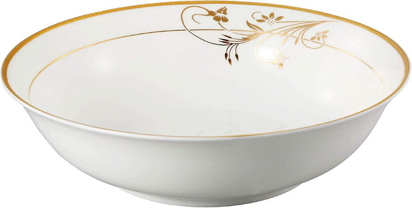 La Luna Bone China 57-Piece 24K Gold Floral Design Dinnerware Set, Service for 87