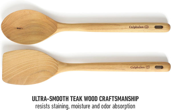 Calphalon Prime 7-Piece Silicone and Teak Wood Kitchen Tool Set, Stainless Steel Kitchen Utensil Set, Kitchen Spoon and Spatula Set, Heat Resistant Non-Slip Kitchen Gadgets Set - Navy Blue5