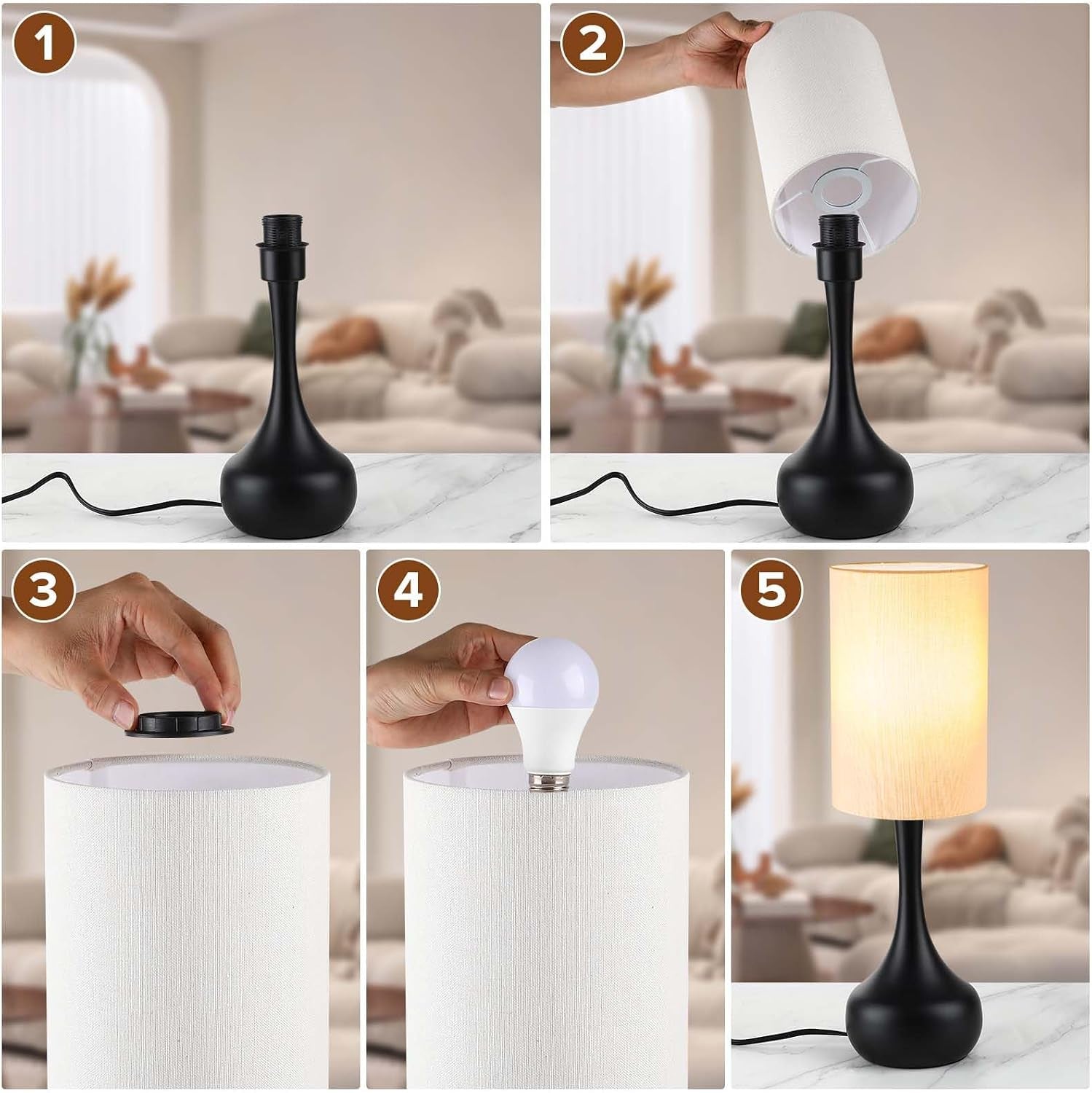 mid-century-modern-black-droplet-table-lamp-with-cylinder-shade