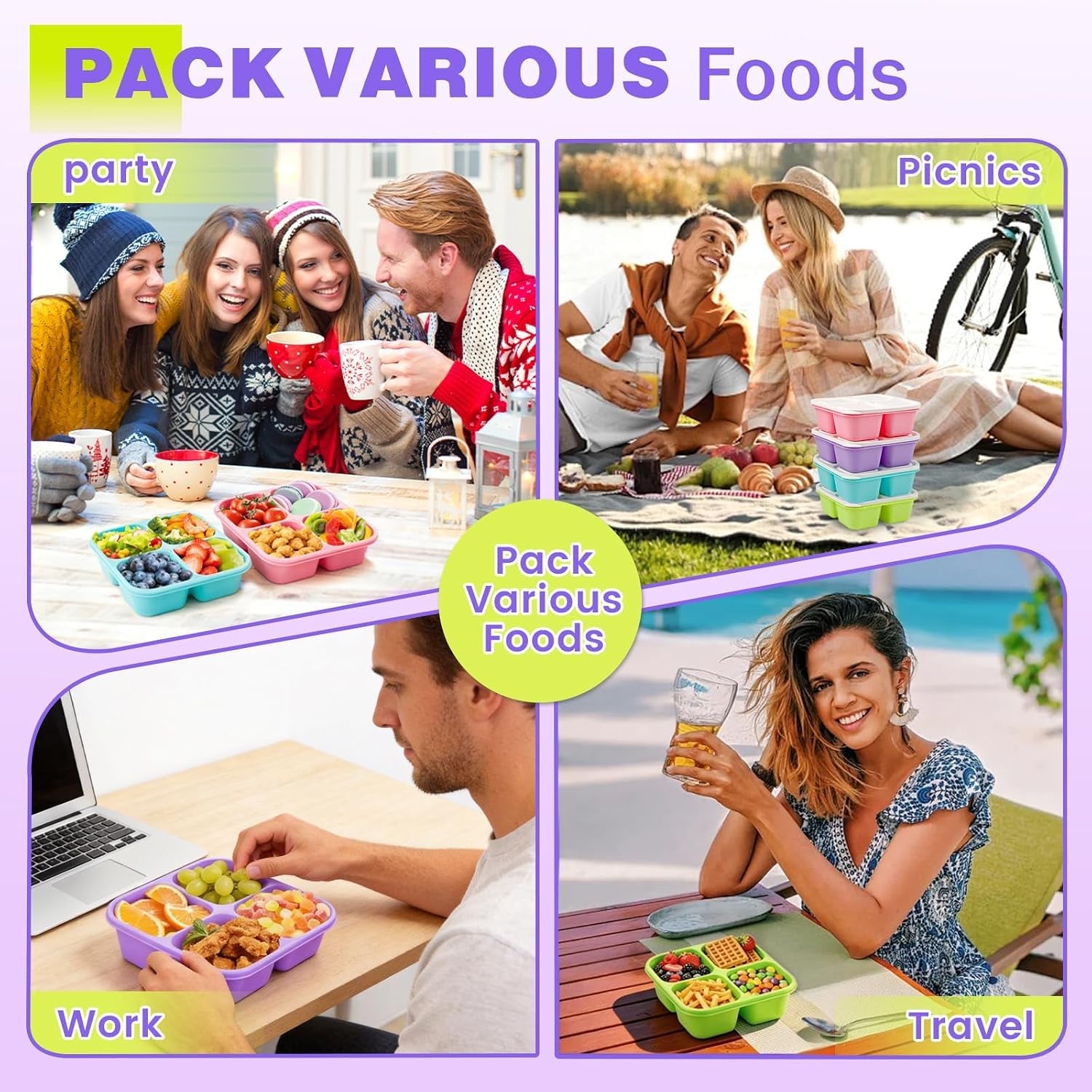 4-pack-snack-containers-bento-box-adult-lunch-box-meal-prep-container-reusable-food-storage-lunch-containers-stackable-for-work-travel-and-gym-grass-green-pink-green-purple