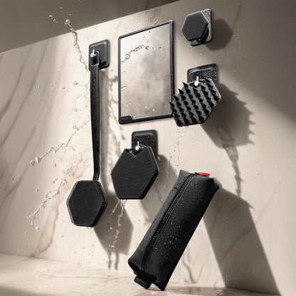Harvey & Oliver, Shower Organizer & Shaving Mirror - Charcoal3