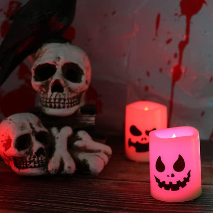Halloween Flameless Votive Candles Color Changing with Remote Timer4