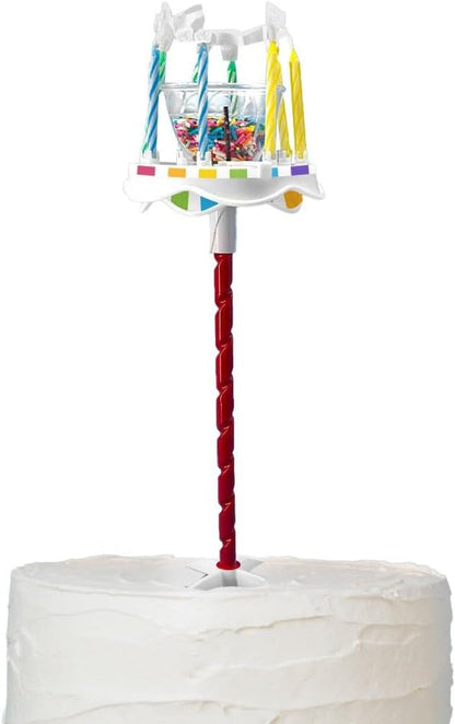 Sprinkle Fountain Cake Topper Set, 32 Candles8