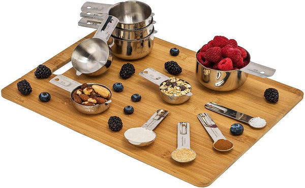 Stainless Steel Measuring Cups and Spoons Set - Stackable Set with Spout (11 Piece Set)5