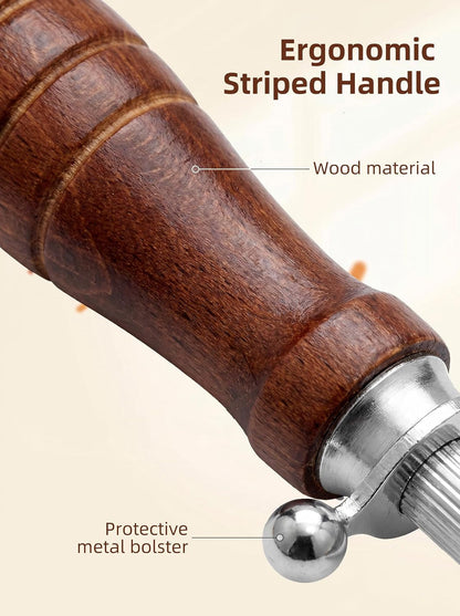 Honing Rod,12 Inch Knife Sharpener Rod, Honing Steel for Kitchen Knives4