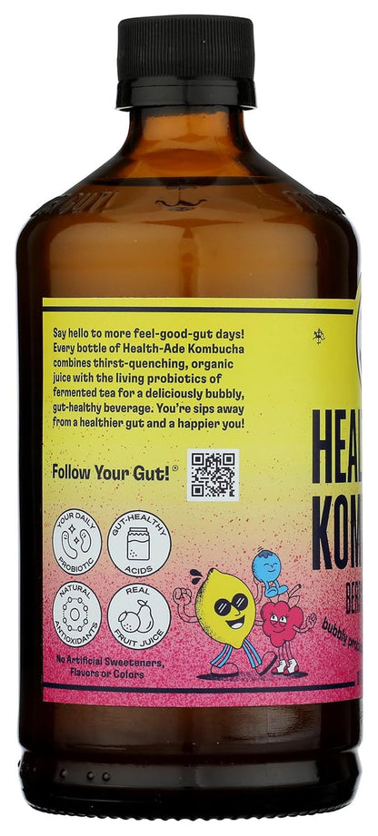 Health Ade, Kombucha Lemonade Berry Organic, 16 Fl Oz5
