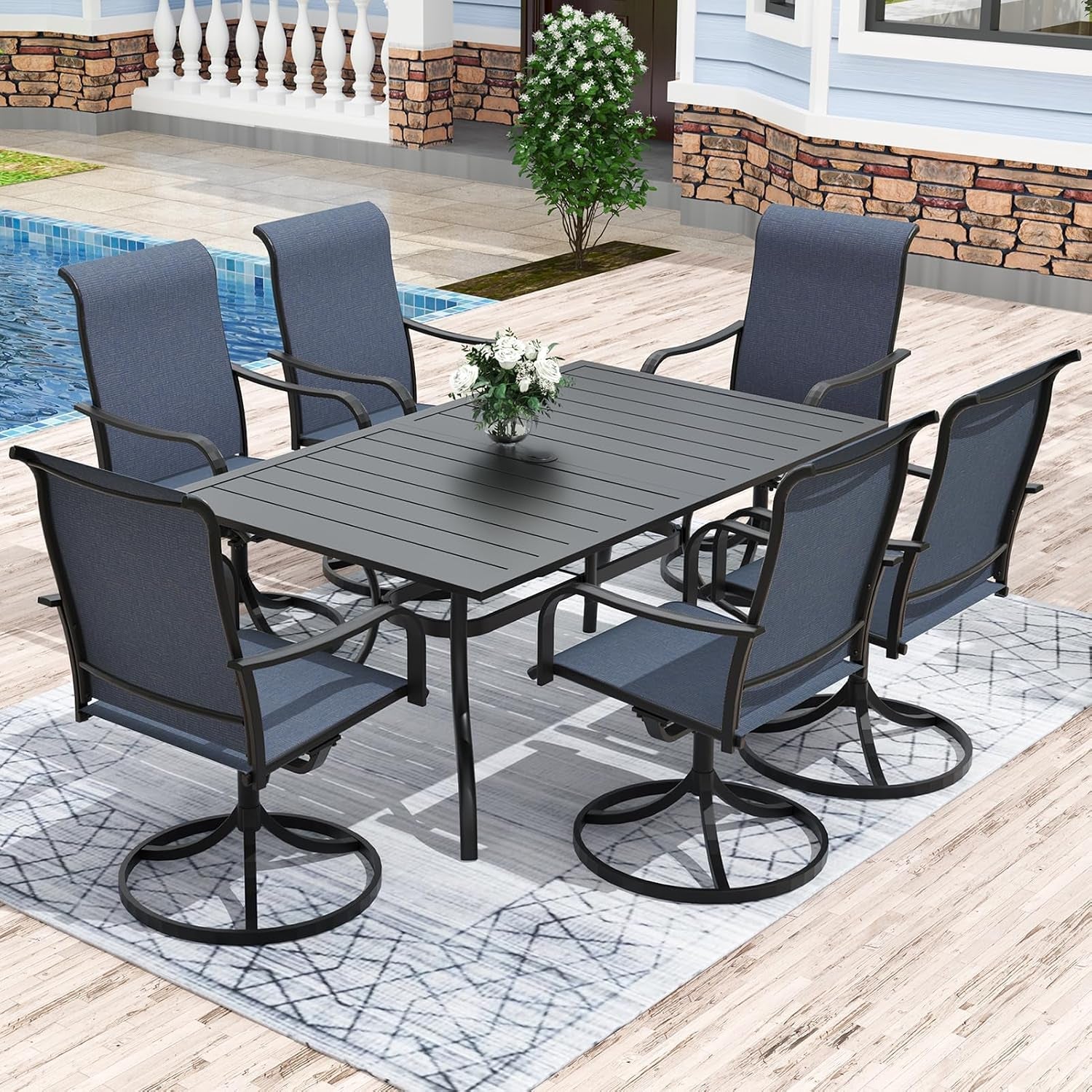 patio-dining-set-for-6-63-outdoor-table-6-blue-swivel-chairs