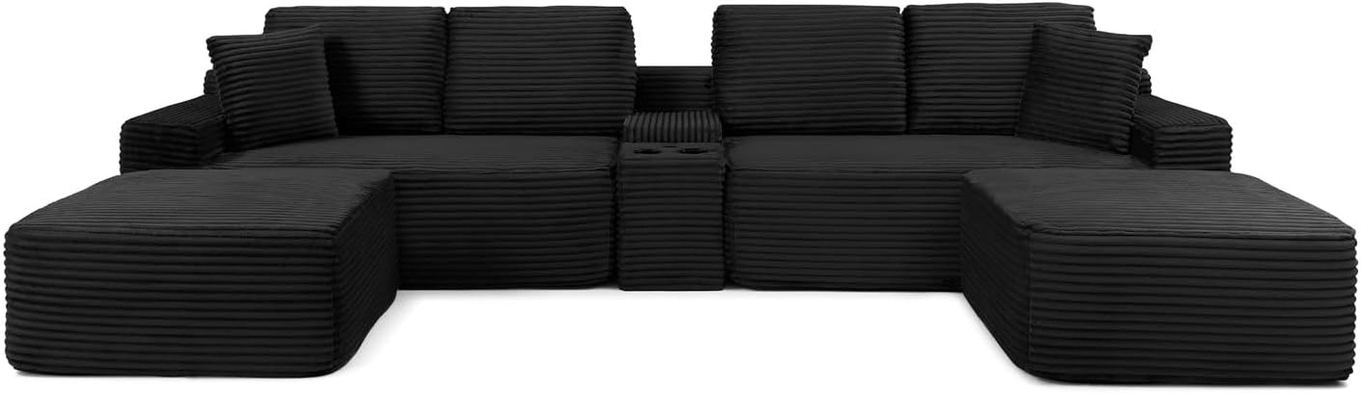 150-oversized-modular-sectional-sofa-deep-seat-cloud-l-shape-corduroy-couch-with-cup-holders-usb-ports-wireless-charging-storage-box-upholstered-modular-sleeper-sofa-for-living-room-black