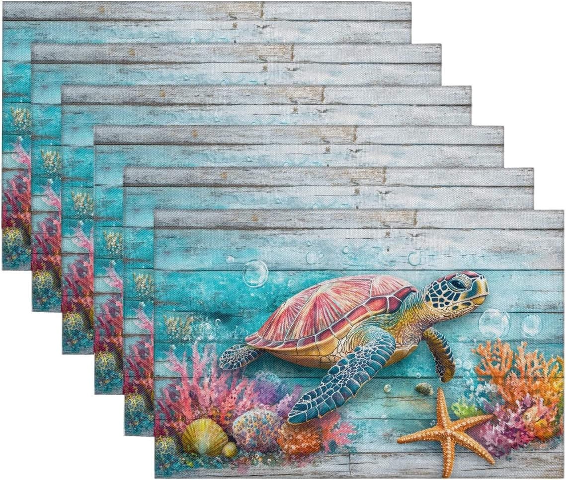 placemats-set-of-6-ocean-wood-turtle-place-mats-heat-resistant-faux-linen-polyester-fabric-placemat-wipeable-table-place-mats-for-farmhouse-kitchen-dining-table-12x18-in