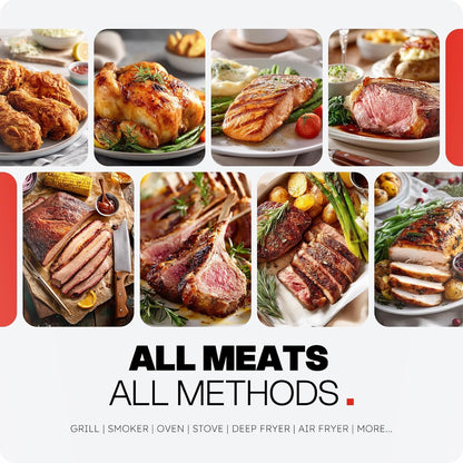 Smart Bluetooth Wireless Meat Thermometer Digital, 0.5S Instant Read | NIST ±0.5°F Food Thermometer,2-In-1 100H Battery Fast Charge Base, APP Control & Custom Menu for BBQ, Grill, Smoker, Oven8