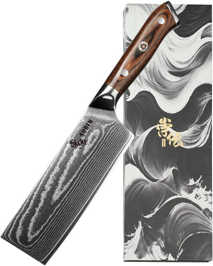 7" Meat Cleaver Knife VG-10 Damascus Steel1