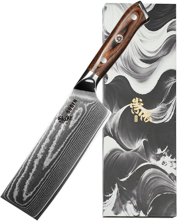 7" Meat Cleaver Knife VG-10 Damascus Steel1