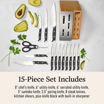 Premier by Calphalon® 15-Piece Knife Set with Sharpin™ Edgetech6