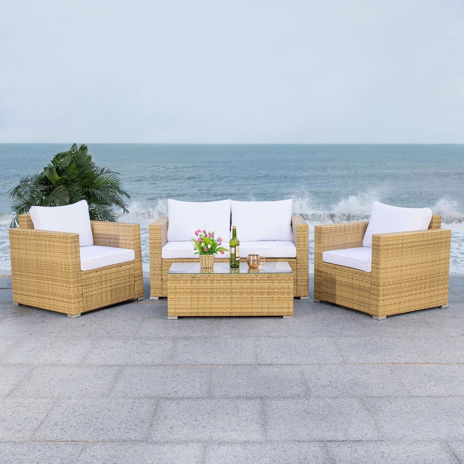 safavieh-outdoor-machie-4-piece-conversation-set-natural-white-steel-frame-with-cushion-lounge-chairs-bench-and-glass-top-table-ideal-for-patio-deck-porch-backyard-pat7508d