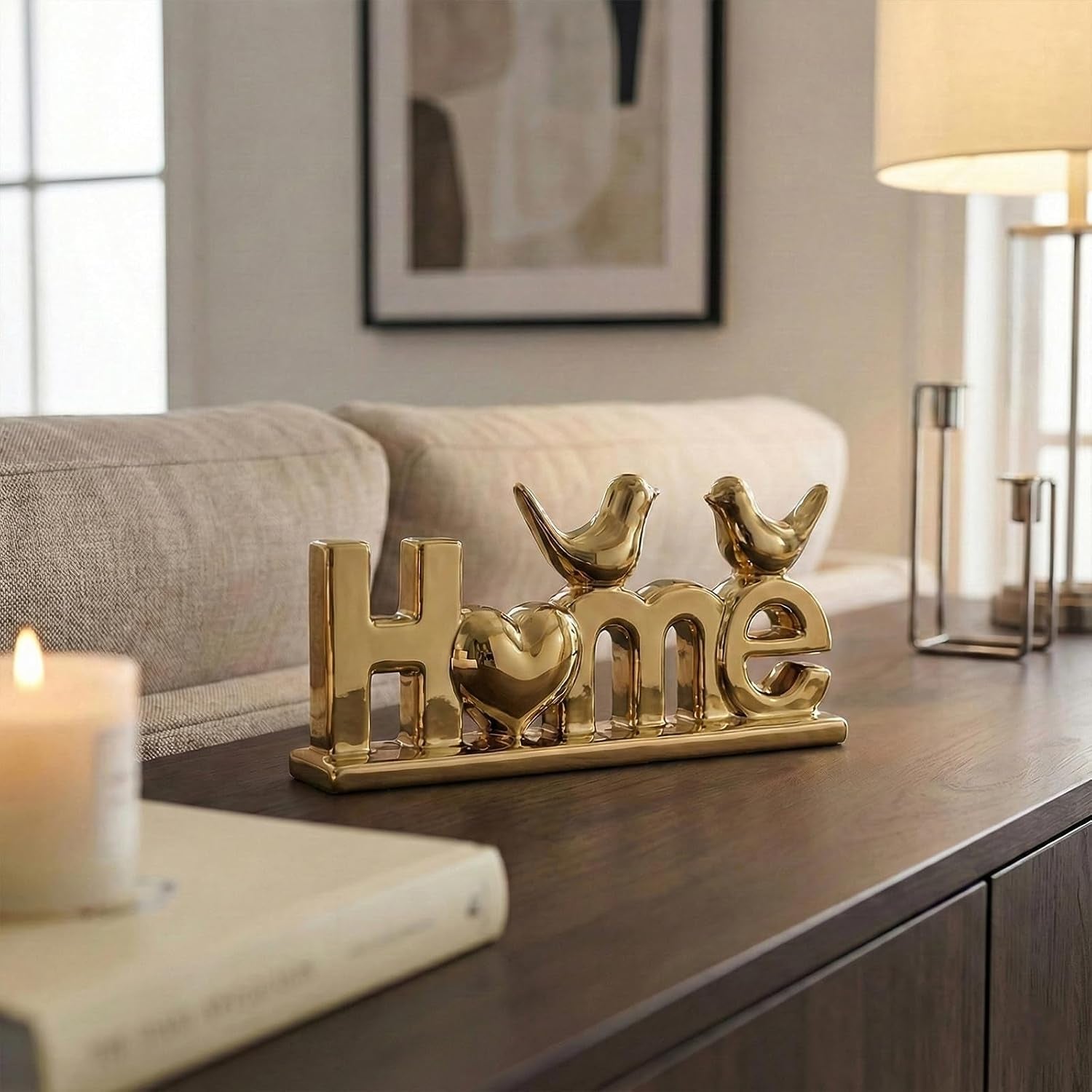 home-sign-statue-and-gold-love-birds-figurines-modern-animal-home-decor-knick-knack-ceramic-bird-statue-for-floating-shelf-coffee-table-bookcase-tv-stand-accent-side-table-decorative