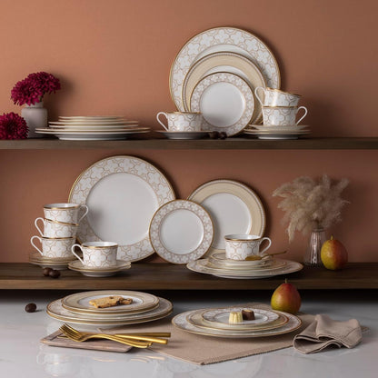 Trefolio Gold 40-Piece Dinnerware Set, Service for 83