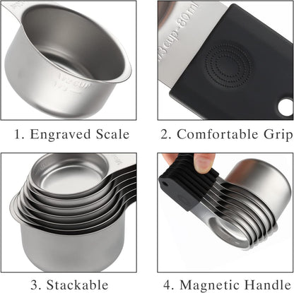 Magnetic Measuring Cups and Spoons Set Stainless Steel Measuring Cup&Spoon3