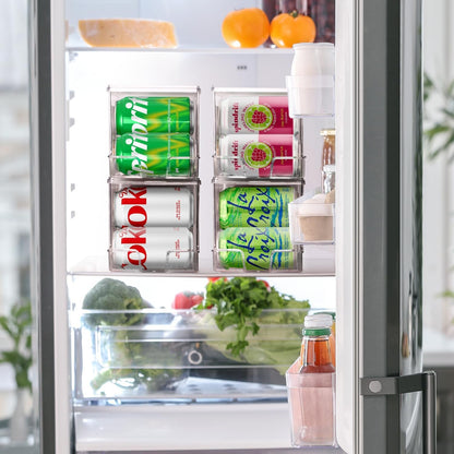 Soda Can Organizer Dispenser for Refrigerator, 12 Can, 2 Pack2