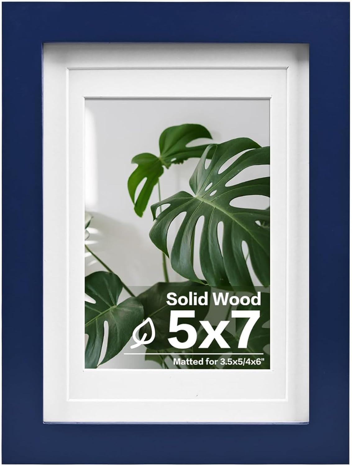 5x7-picture-frame-made-of-solid-wood-covered-by-plexiglass-display-pictures-3-5x5-4x6-with-mat-or-5x7-without-mat-for-table-top-display-and-wall-mounting-photo-frame-navy-blue