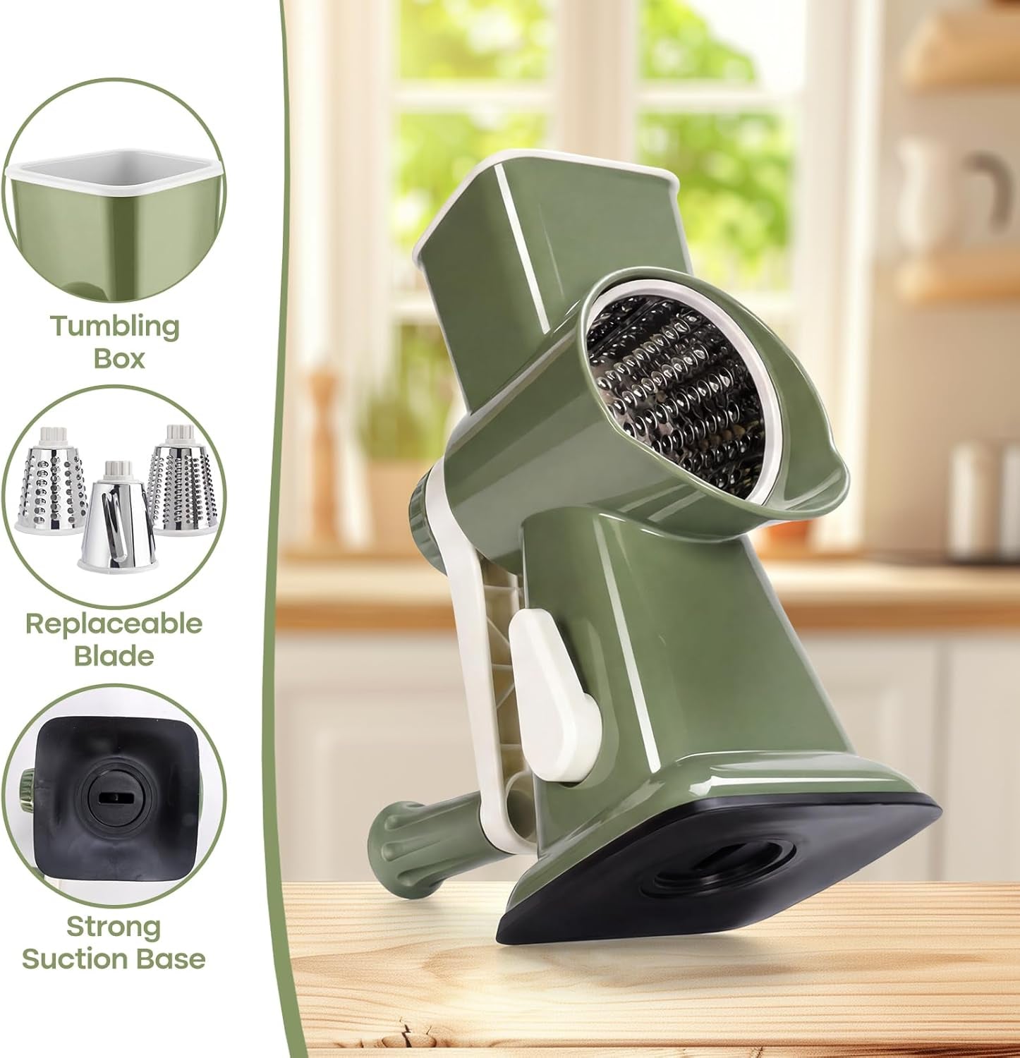 rotary-cheese-grater-cheese-grater-hand-crank-3-blade-grater-3-stainless-steel-drums-create-fine-shreds-coarse-grates-and-slices-for-cheese-vegetables-salads-pizza-and-daily-meal-prep