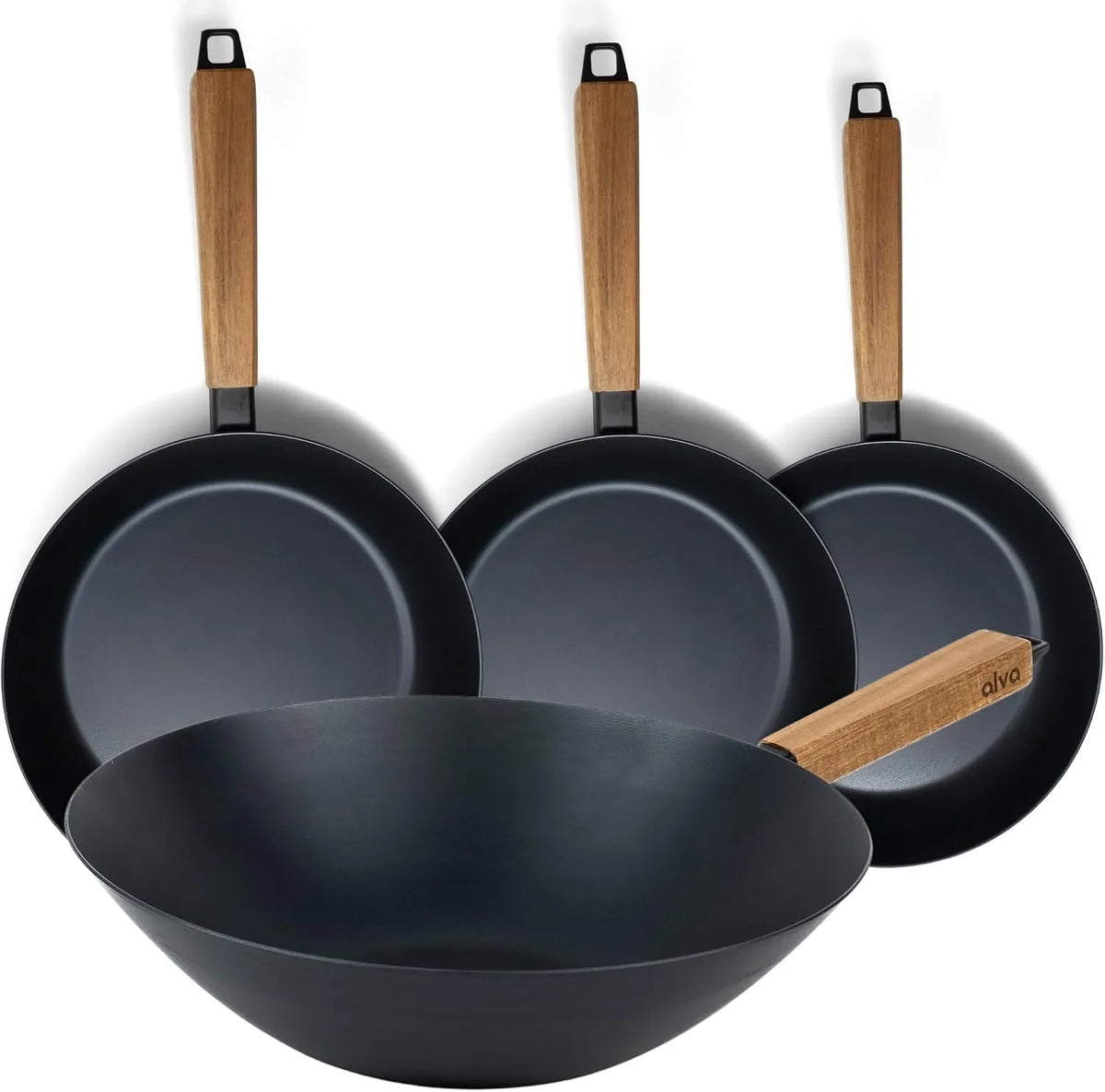 forest-4-piece-professional-carbon-steel-frying-pan-set-wood-handle-pre-seasoned-non-toxic-frying-pans-chemical-free-traditional-cooking-surface-all-stovetop-compatible-fast-heating