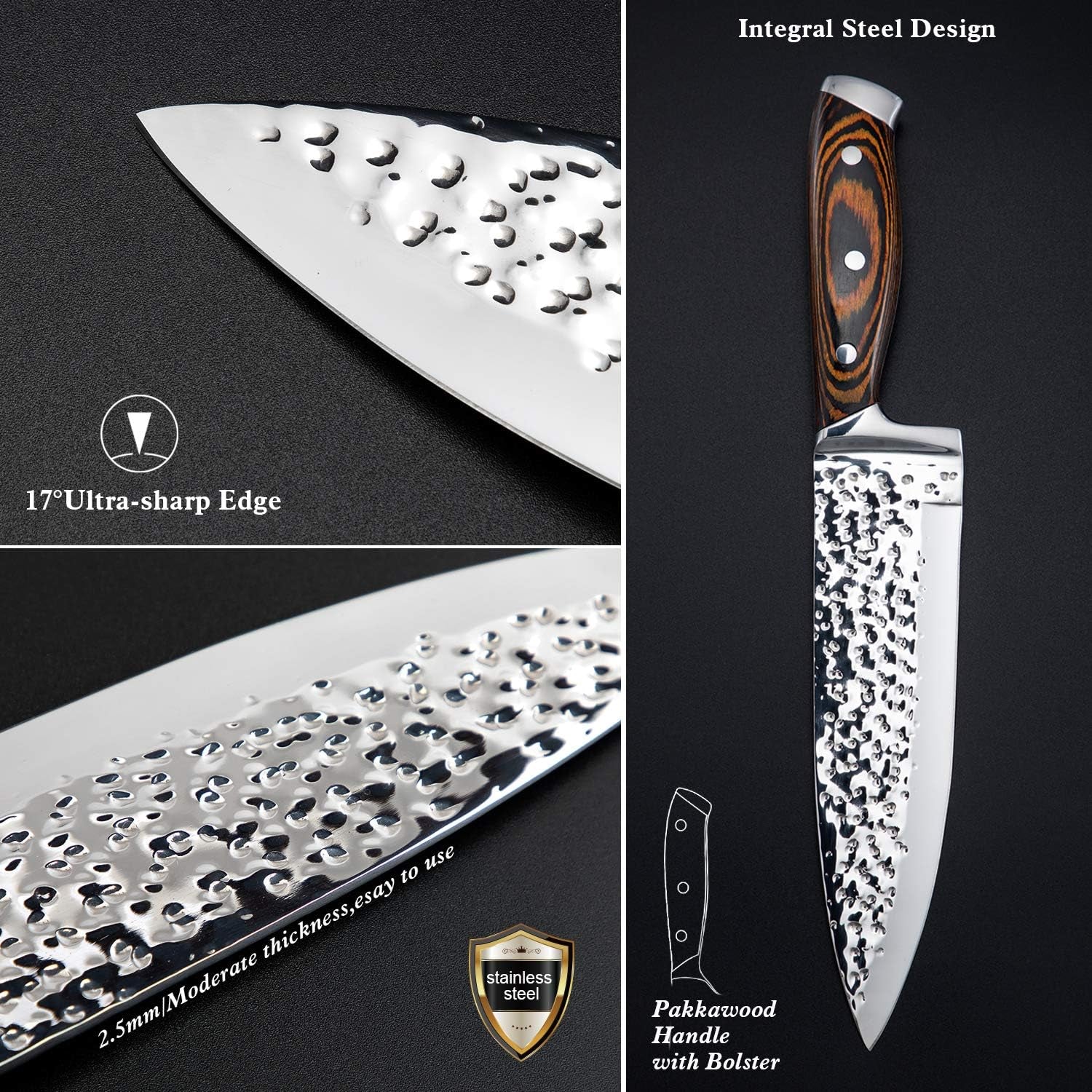 kitchen-knife-set-15-piece-knife-set-with-block-wooden-self-sharpening-for-chef-knife-set-high-carbon-japan-stainless-steel-hammered-collection-knife-block-set-with-steak-knives-boxed-knife-set-hammered-collection-japan-stainless-steel-with-6pcs-steak-knives