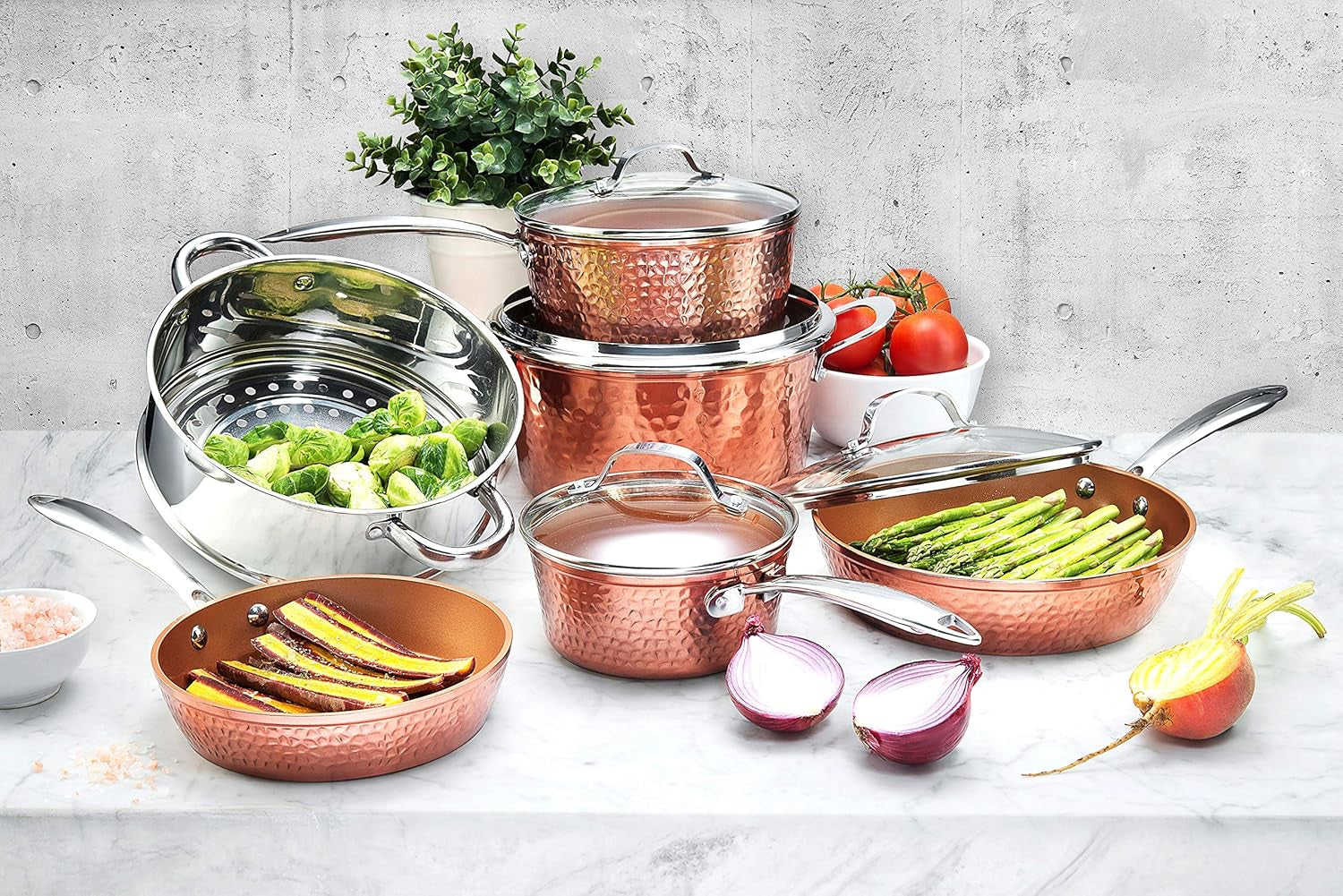 hammered-collection-pots-and-pans-10-piece-premium-ceramic-cookware-set-with-triple-coated-ultra-nonstick-surface-for-even-heating-oven-stovetop-dishwasher-safe