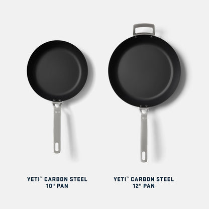 Carbon Steel Skillet 10" - Pre-Seasoned Nonstick, Rust-Resistant, Use on Stovetop, Oven, Grill, or Campfire6