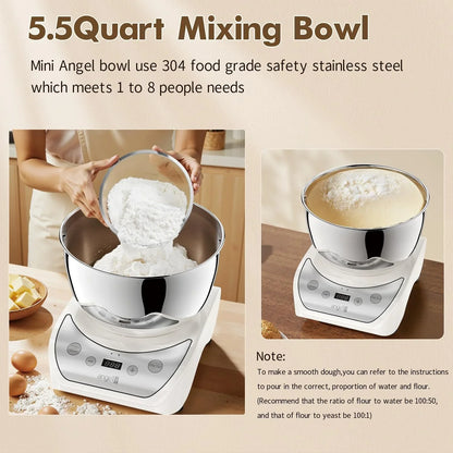 Electric Dough Maker with Ferment Function, 5.5QT Dough Mixer5