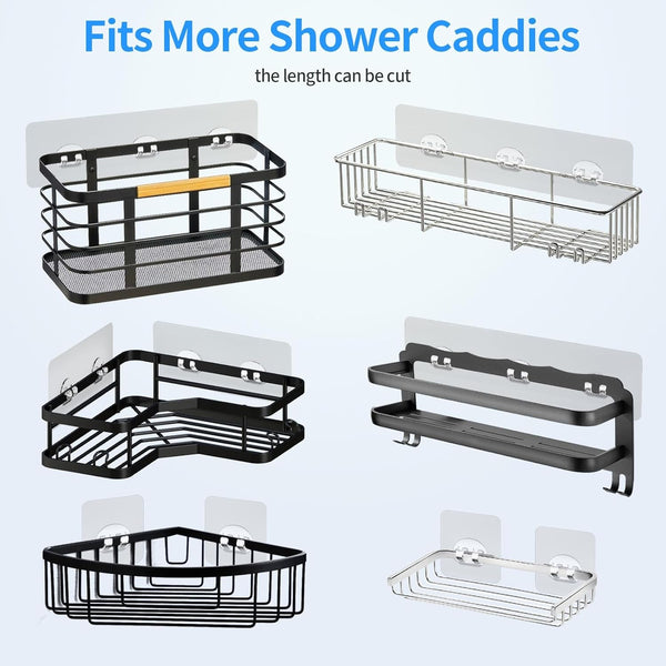 Shower Caddy Adhesive Replacement, 6 PCS Strong Shower Adhesive Strips5