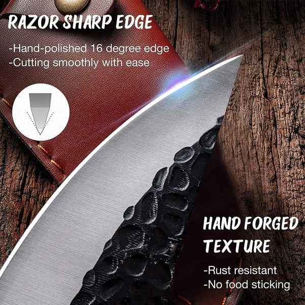 Huusk Viking Japanese Meat Cleaver, Forged Boning Knife with Sheath4