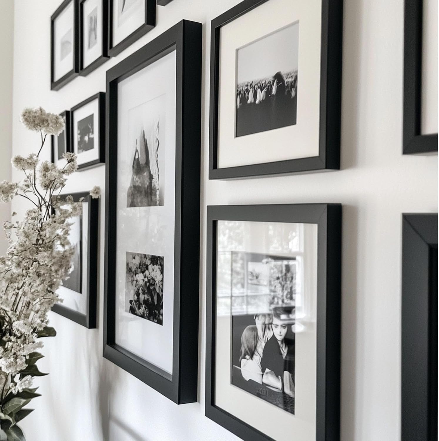 11x16-picture-frame-black-wood-wall-hanging-real-glass-display-photo-frames-for-living-room-and-office