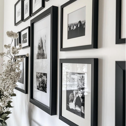 11X16 Picture Frame Black Wood - Wall Hanging Real Glass Display Photo Frames for Living Room and Office2