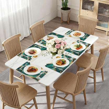 Abstract Mountains Placemats Set of 6,Sunset Washable Kitchen Dining Linen Table Mats for Home Party Dinner Indoor Outdoor 12X18Inch7