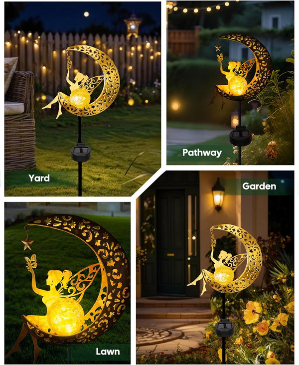 Solar Fairy Moon Garden Stake Light, Outdoor Yard Patio Decor Gift5